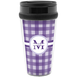 Gingham Print Acrylic Travel Mug without Handle (Personalized)