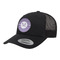 Gingham Print Trucker Hat - Black (Personalized)
