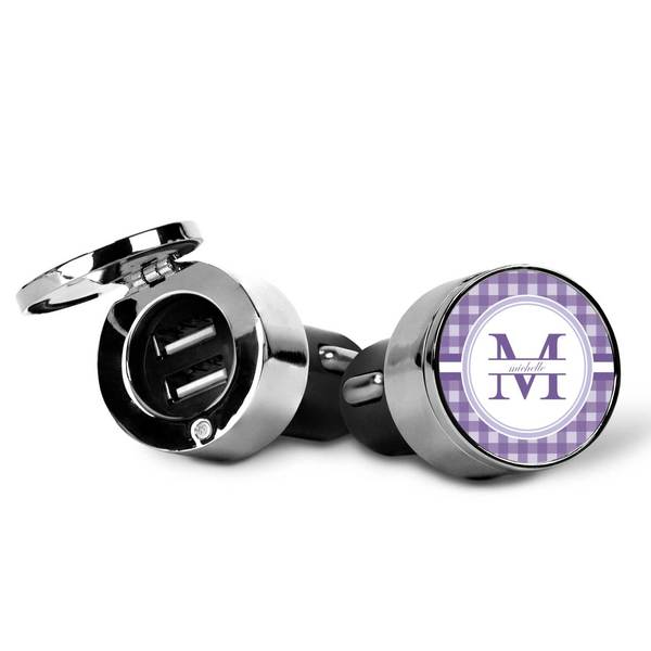Gingham Print USB Car Charger