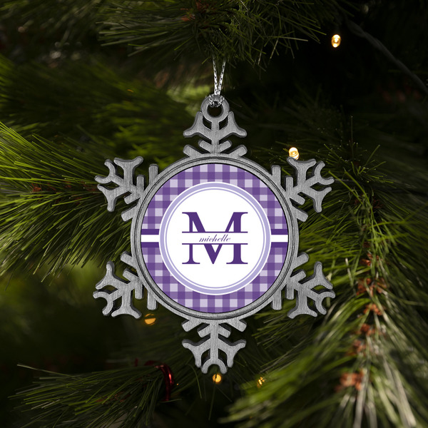 Gingham Print Vintage Snowflake - (LIFESTYLE)