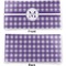 Gingham Print Vinyl Check Book Cover - Front and Back