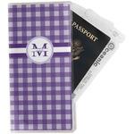 Gingham Print Travel Document Holder