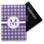 Gingham Print Vinyl Passport Holder (Personalized)