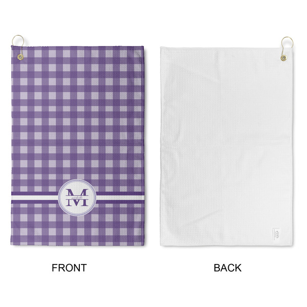 Gingham Print Waffle Weave Golf Towel - Approval