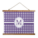 Gingham Print Wall Hanging Tapestry - Wide (Personalized)