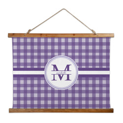 Gingham Print Wall Hanging Tapestry - Wide (Personalized)