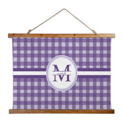 Gingham Print Wall Hanging Tapestry - Wide (Personalized)