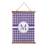 Gingham Print Wall Hanging Tapestry - Tall (Personalized)