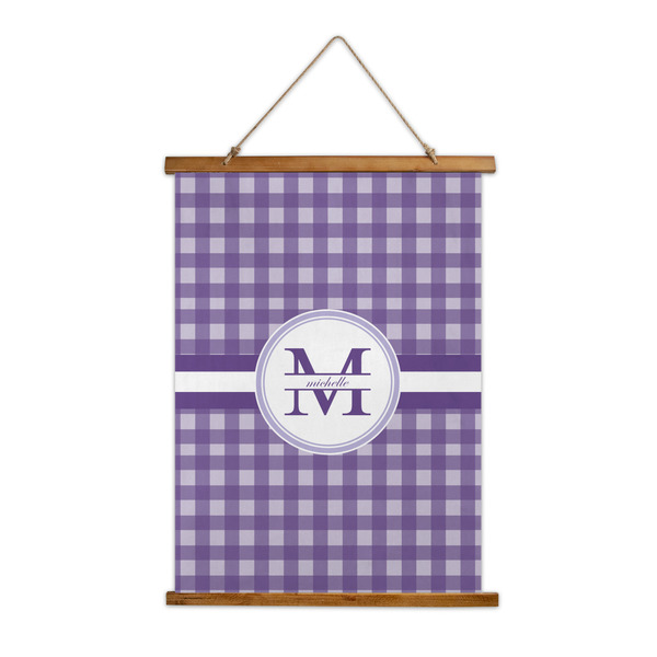 Custom Gingham Print Wall Hanging Tapestry (Personalized)