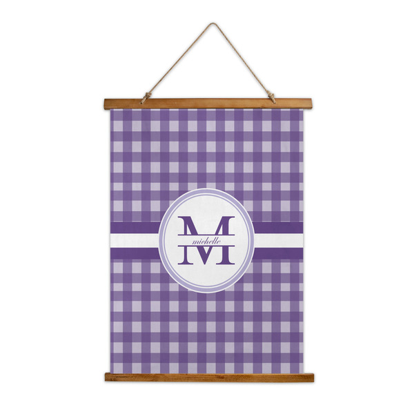 Custom Gingham Print Wall Hanging Tapestry (Personalized)
