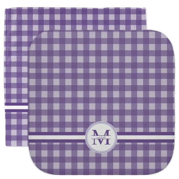 Custom Gingham Print Facecloth / Wash Cloth (Personalized)