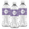 Gingham Print Water Bottle Labels - Front View