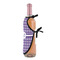 Gingham Print Wine Bottle Apron - DETAIL WITH CLIP ON NECK