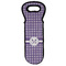 Gingham Print Wine Tote Bag (Personalized)