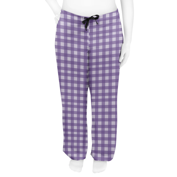 Gingham Print Women's Pj on model - Front