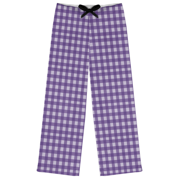 Custom Gingham Print Womens Pajama Pants - L