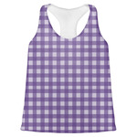 Gingham Print Womens Racerback Tank Top - Medium