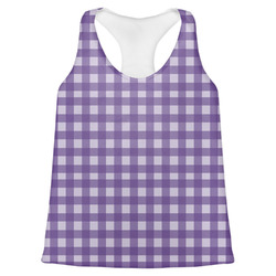 Gingham Print Womens Racerback Tank Top - X Small