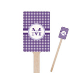 Gingham Print Rectangle Wooden Stir Sticks (Personalized)