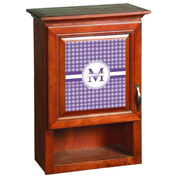 Gingham Print Wooden Cabinet Decal (Medium)