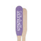 Gingham Print Wooden Food Pick - Paddle - Single Sided - Front & Back