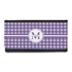 Gingham Print Leatherette Ladies Wallet (Personalized)