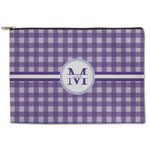 Gingham Print Zipper Pouch (Personalized)