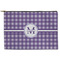 Gingham Print Zipper Pouch Large (Front)