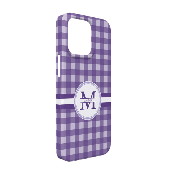 Custom Gingham Print iPhone Case - Plastic - iPhone 13 (Personalized)