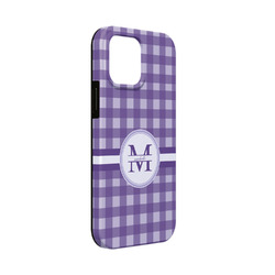 Gingham Print iPhone Case - Rubber Lined - iPhone 13 Mini (Personalized)