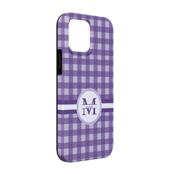 Gingham Print iPhone Case - Rubber Lined - iPhone 13 Pro (Personalized)