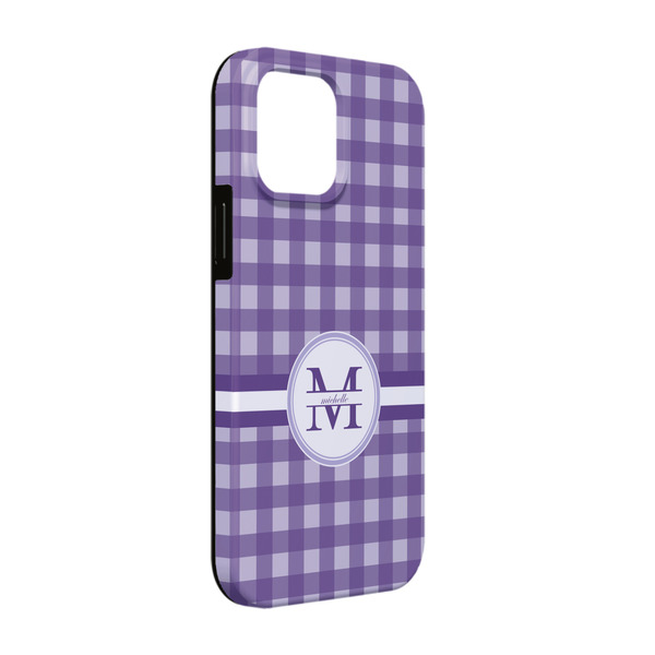 Custom Gingham Print iPhone Case - Rubber Lined - iPhone 13 Pro (Personalized)