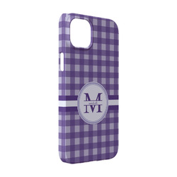 Gingham Print iPhone Case - Plastic - iPhone 14 (Personalized)
