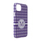 Gingham Print iPhone 14 Case - Angle