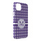 Gingham Print iPhone 14 Plus Case - Angle