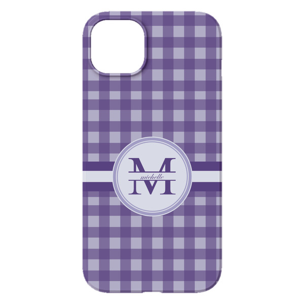 Gingham Print iPhone 14 Plus Case - Back