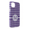 Gingham Print iPhone 14 Pro Max Case - Angle