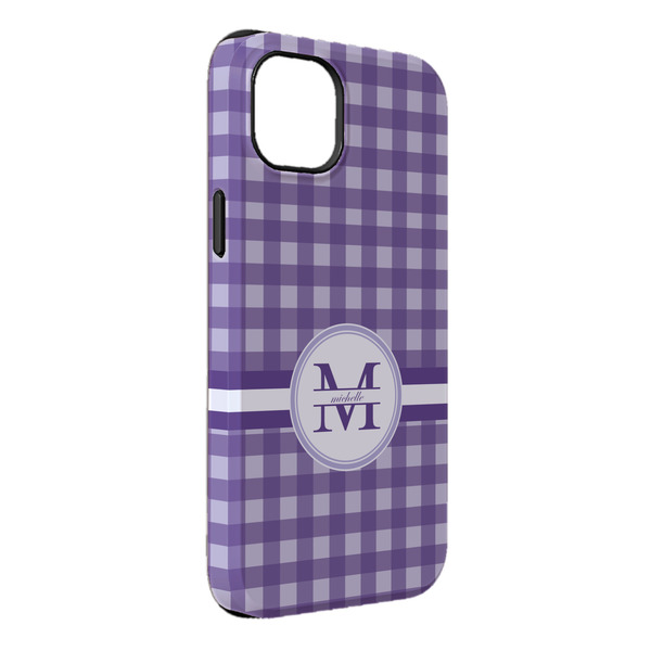 Custom Gingham Print iPhone Case - Rubber Lined - iPhone 14 Pro Max (Personalized)