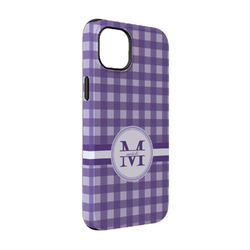 Gingham Print iPhone Case - Rubber Lined - iPhone 14 Pro (Personalized)