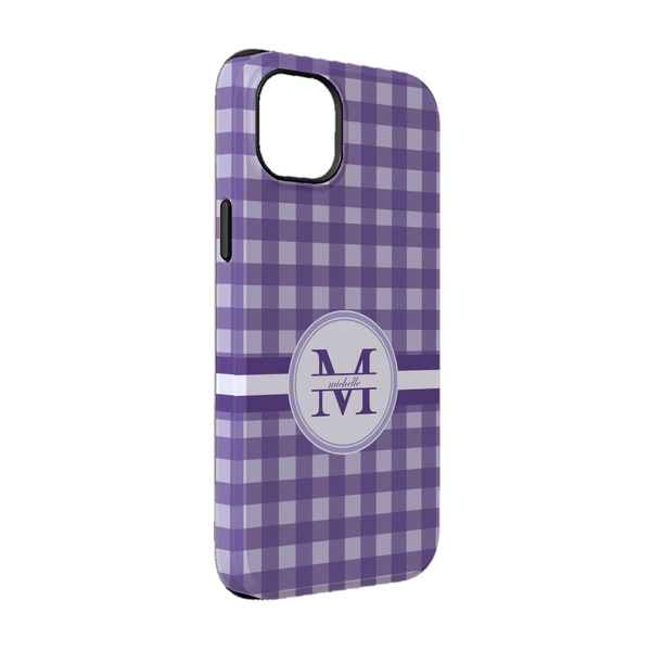 Custom Gingham Print iPhone Case - Rubber Lined - iPhone 14 (Personalized)