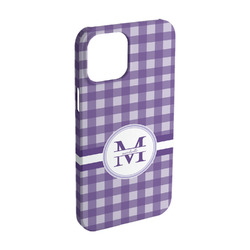 Gingham Print iPhone Case - Plastic - iPhone 15 (Personalized)