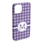 Gingham Print iPhone Case - Plastic (Personalized)