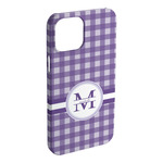 Gingham Print iPhone Case - Plastic - iPhone 15 Pro Max (Personalized)