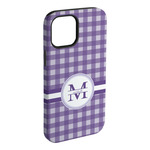 Gingham Print iPhone Case - Rubber Lined (Personalized)