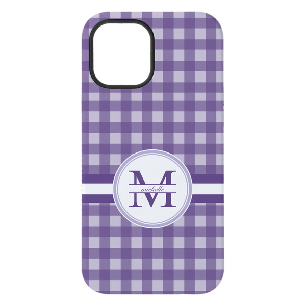 Gingham Print iPhone 15 Pro Max Tough Case - Back