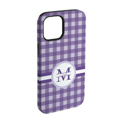 Gingham Print iPhone Case - Rubber Lined - iPhone 15 Pro (Personalized)