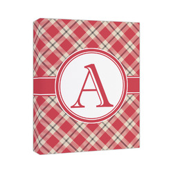 Red & Tan Plaid Canvas Print - 11x14 (Personalized)