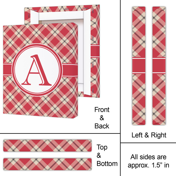 Red & Tan Plaid 11x14 - Canvas Print - Approval