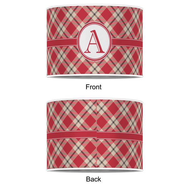 Red & Tan Plaid 12" Drum Lampshade - APPROVAL (Poly Film)