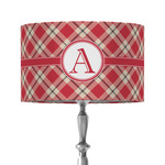 Red & Tan Plaid 12" Drum Lamp Shade - Fabric (Personalized)